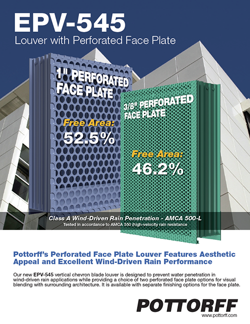 EPV-545 Louver with Perforated Face Plate