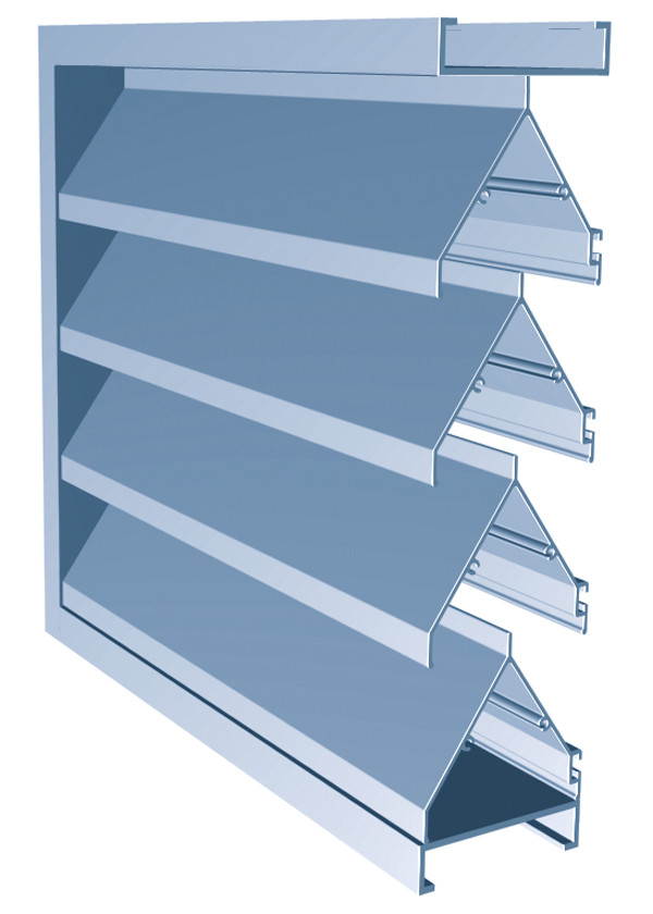 4" Inverted Y Louvers and Architectural